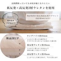 トシシミズ ナチュラルポスチュアー 低反発高反発2層シャギー チェアパッド CM-205 35×35cm アイボリー 1枚（直送品）