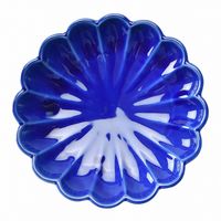 アースモス 小皿 ルリ 菊型6.0寸丸皿 [3個入] vac-104-02028（直送品）