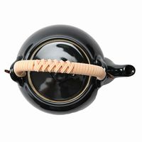 アースモス ティーポット 黒 土瓶 [2個入] vac-106-06003（直送品）