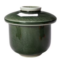 アースモス 蓋物 練抹茶 蒸し碗(大) [3個入] vac-111-09002（直送品）