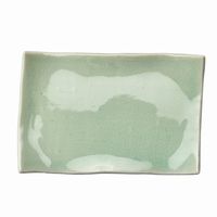 アースモス 小皿 ビードロ灰釉 タタラ型7.0寸長角皿 [4個入] vac-113-04018（直送品）