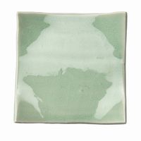 アースモス 小皿 ビードロ灰釉 タタラ型7.0寸正角皿 [2個入] vac-113-04017（直送品）