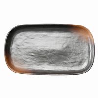 アースモス 小皿 やきしめ 小判型盛皿 [2個入] vac-114-05004（直送品）