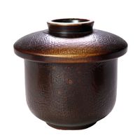 アースモス 蓋物 やきしめ 蒸し碗(大) [3個入] vac-114-09002（直送品）
