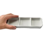 アースモス 仕切り皿 志野 三品皿（中） [4個入] vac-116-07021（直送品）