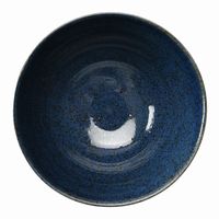 アースモス 飯碗 ラピスラズリ うす彫りろくべ型茶碗(大) [4個入] vac-120-01022（直送品）