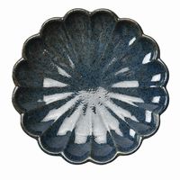 アースモス 小皿 ラピスラズリ 菊型6.0寸丸皿 [3個入] vac-120-02028（直送品）