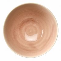 アースモス 飯碗 ローズクオーツ うす彫りろくべ型茶碗(大) [4個入] vac-125-01022（直送品）