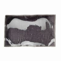 アースモス 小皿 アメジスト タタラ型8.0寸長角皿 [2個入] vac-126-04019（直送品）