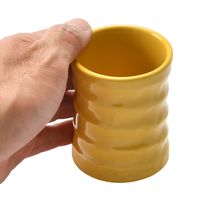 アースモス 湯呑茶碗 黄 ろくべ型長湯呑み(小) [4個入] vac-201-06011（直送品）