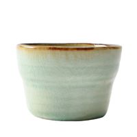 アースモス そば用品 ビードロ灰釉茶渕 そばチョク [4個入] vac-202-08001（直送品）