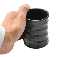 アースモス 湯呑茶碗 鉄結晶 ろくべ型長湯呑み(小) [4個入] vac-211-06011（直送品）