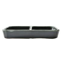 アースモス 仕切り皿 鉄結晶 二品皿(中) [5個入] vac-211-07020（直送品）