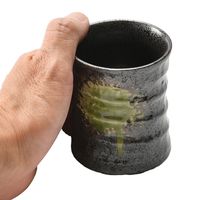 アースモス 湯呑茶碗 鉄仙花ヒワ ろくべ型長湯呑み(大) [4個入] vac-218-06012（直送品）