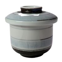 アースモス 蓋物 淡彩ライン 蒸し碗(大) [3個入] vac-301-09002（直送品）