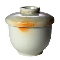 アースモス 蓋物 吹付ヒワ 蒸し碗(小) [3個入] vac-304-09001（直送品）