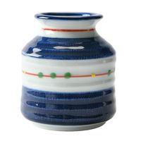 アースモス そば用品 古染こますじ(下絵) そば徳利(中) [3個入] vac-320-08003（直送品）