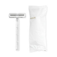 三和 二枚刃カミソリ ホワイト(マット袋入) RA-2WM-100 1ケース（100個）（直送品）