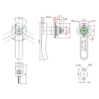 ジョー・プリンス竹下 PCHー19ー2ーKA 防水ハンドル 鍵付 同一 G200 中 1010191102 1セット(20個)（直送品）