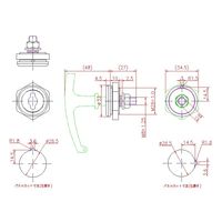 ジョー・プリンス竹下 PHー20 丸型取り外しハンドル 1020201100 1セット(20個)（直送品）