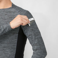 コーコス信岡 ヘザーパターンクールパワーサポート長袖 ブルー L G-51038 1着