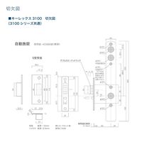 長沢製作所 キーレックス 3100 K323CMF シルバー塗装 51112817 1セット（直送品）
