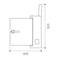 美濃クラフト かもんポスト　ＰＡＳＴ（パスト）右開き　メタリックシルバーＰＳＴーＲーＭＳ 110950 1台（直送品）