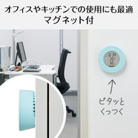 タニタ 温湿度計 時計 温度 湿度 デジタル 卓上 マグネット ライトブルー TT-585-BL 5個