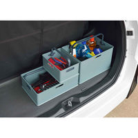 SANKA 収納ボックス 持ち手付き 収納ケース squ+ インボックス L プラスチック 日本製 グレー 312771 1個（直送品）