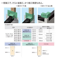 フクビ化学工業 ウェザータイト バルコニー用(一体タイプ)出入隅138 対応幅141mm WTBD138 1セット(20個入)（直送品）