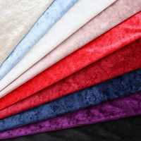 コスモテキスタイル 生地 クラッシュ ベロア 無地 ポリエステル100% 約112cm幅×3mカット col.1 ホワイト GD3300（直送品）