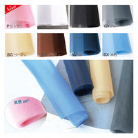 日本紐釦貿易(Nippon Chuko) NBK ナイロンチュール ハード 巾95cm×3m切売カット サックス L1100-SX（直送品）