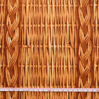 日本紐釦貿易 オックスプリント生地　籠柄　茶　3mカット　MI39403-1-3M　約巾110cm×3mカット（直送品）