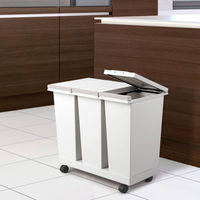 アスベル 密閉プッシュ横型3分別ワゴンペール 6709 1個（直送品）