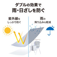 タカショー 雨よけシェード ダブル カーキ 0.9X2m CLS-H20KW 1枚（直送品）