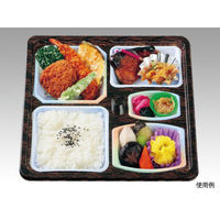 アヅミ産業 仕出弁当 T-104B (蓋木目)会席膳セット 200枚(20枚×10) 905029 1ケース(200枚入(20枚×10袋))（直送品）