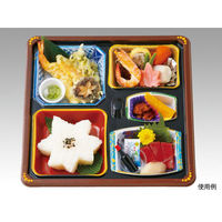 アヅミ産業 仕出弁当 T-104A (蓋三彩)会席膳セット 200枚(20枚×10) 905026 1ケース(200枚入(20枚×10袋))（直送品）