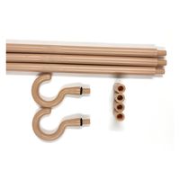 ニッサチェイン つぎつぎS字フック 3本つなぎ ライトブラウン A-406 1セット(5個)（直送品）