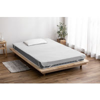 アイリスオーヤマ 敷きパッド シングル 丸洗いOK 布団カバー 寝具カバー 透湿 防水 シーツ マットレスカバー FLS-TCST-S ライトグレー 1枚