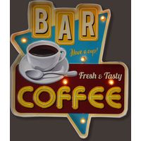 アントレックス bcl LED ティンサイン BAR COFFEE 幅300×高さ350mm 4992831250241 1個（直送品）