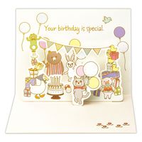 日本ホールマーク お誕生お祝い グリーティングカード立体箔線パーティーガーランド 822583 1セット(6枚)（直送品）