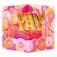 日本ホールマーク お誕生お祝い グリーティングカード 立体US バースデーYAY 822699 1セット(6枚)（直送品）