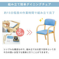 ネットフォース シエル ダイニングチェア 介護用椅子 組立品 ブラウンフレーム×ベージュ 介護 福祉用 ETV-4-2-AW 1脚（直送品）