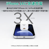 USB充電器 AC充電器 USB Type-C 1ポート 30W コンパクト Omnia II ホワイト 1個 AUKEY