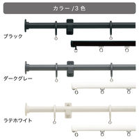 TOSO 装飾カーテンレール〈モノ・Bキャップ・ブラック〉W1.2mセット 4975559898315 1セット（直送品）