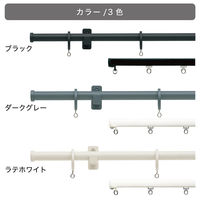 TOSO 装飾カーテンレール〈モノ・Cキャップ・ダークグレー〉W2.1mセット 4975559898506 1セット（直送品）