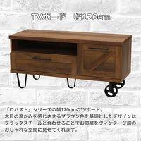 エイ・アイ・エス ロバスト TVボード 幅1200×奥行450×高さ573mm ブラウン ROB-5712TV BR 1台（直送品）
