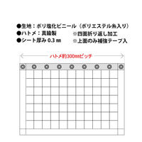 ハイロジック ビニールカーテン 透明糸入り 幅2000×高さ4000mm 厚み0.3mm 耐侯タイプ 1枚（直送品）