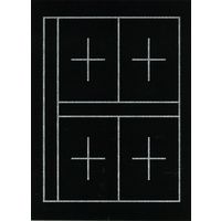 あかしや 書道用 下敷 規格判 4マス・6マス両面罫線入り 黒 AE-07 1枚