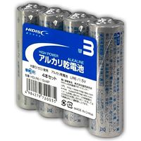 磁気研究所 アルカリ乾電池 単3形4本パック HDLR6/1.5V4P 1パック(4本)
